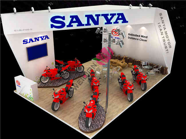 三雅摩托車展臺設計搭建效果圖2